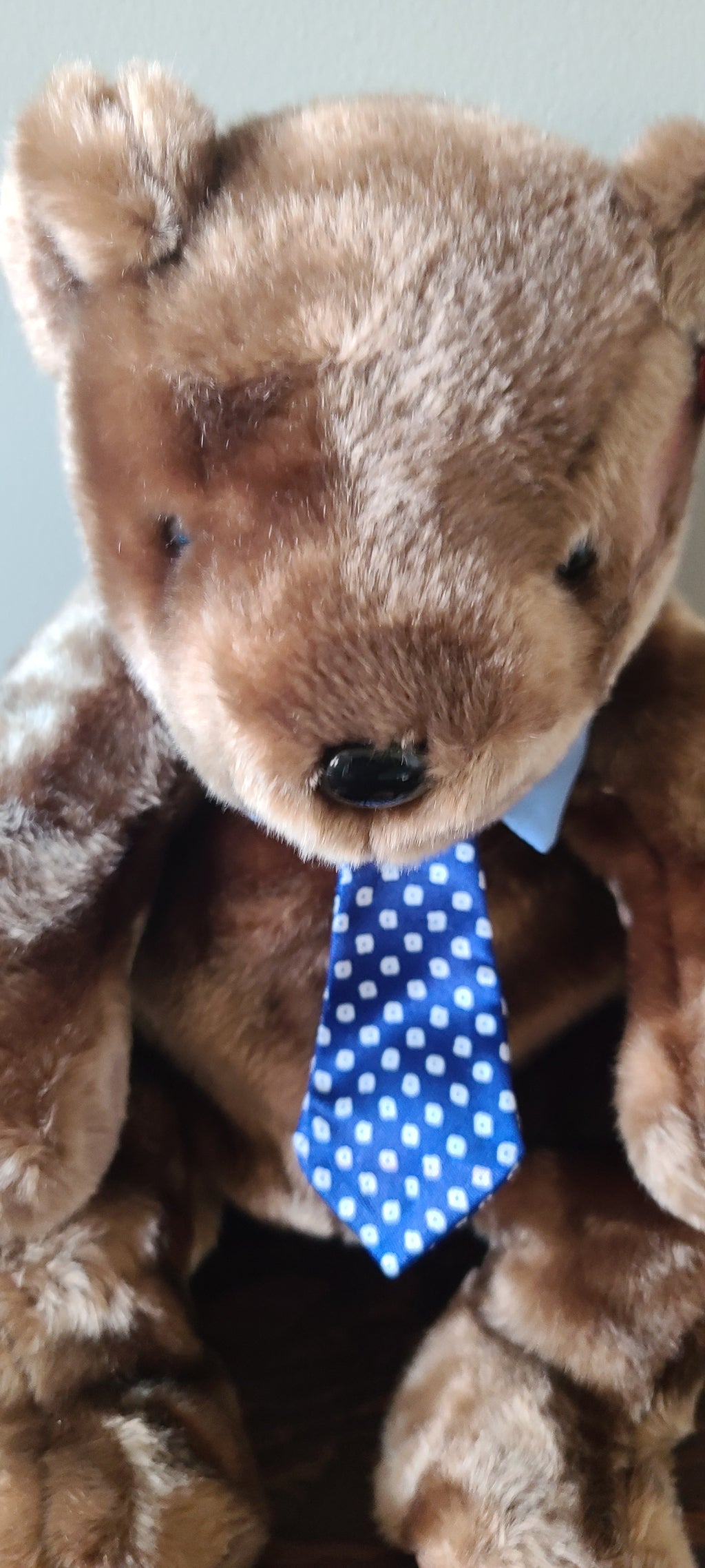Father's Day Bear Ty Beanie Buddy Hero Brown Bear Plush w/ Tag Necktie 12"-14"
