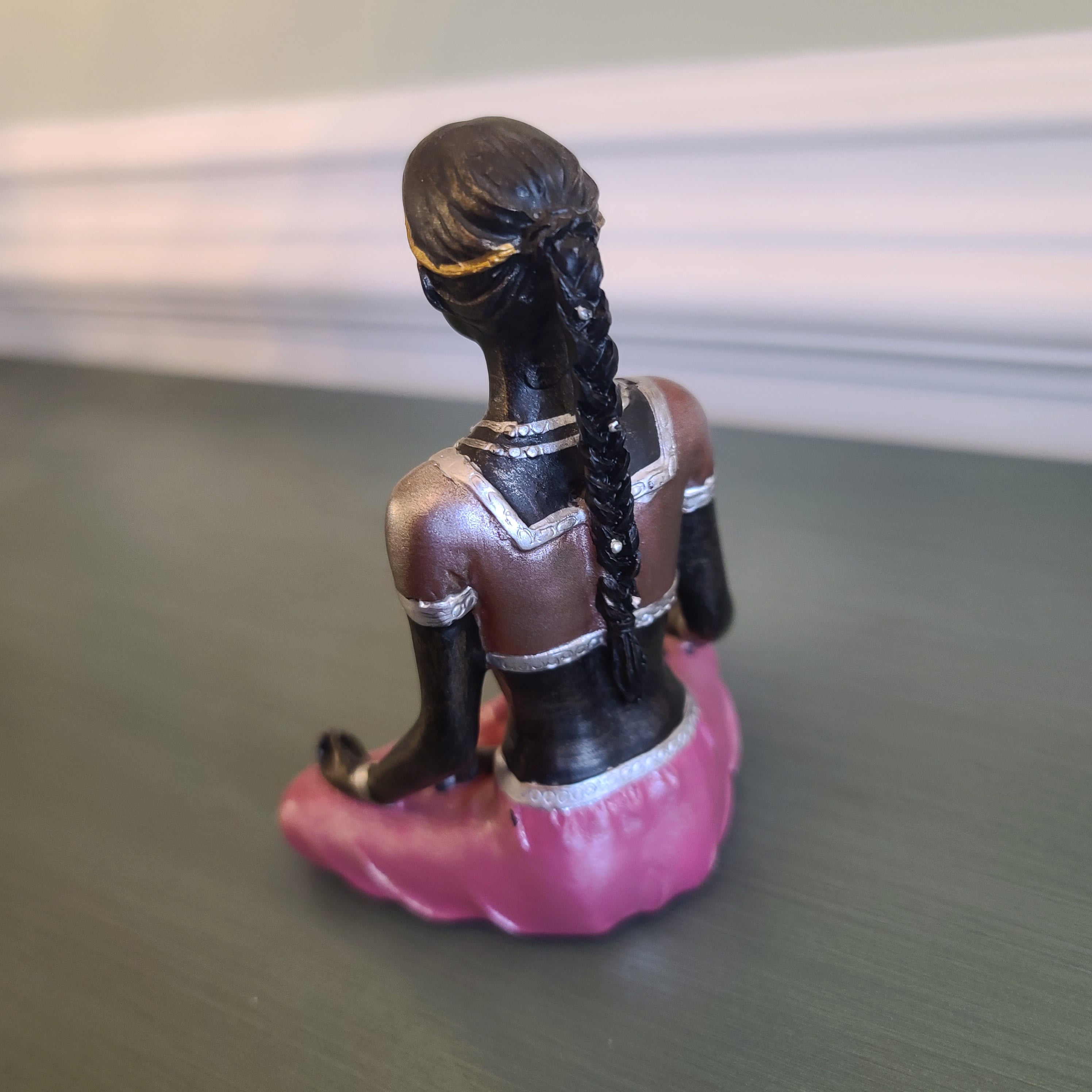 Namaste. Set of 3 Yoga Figurines 5-Inch Hand-Painted Resin Figurine