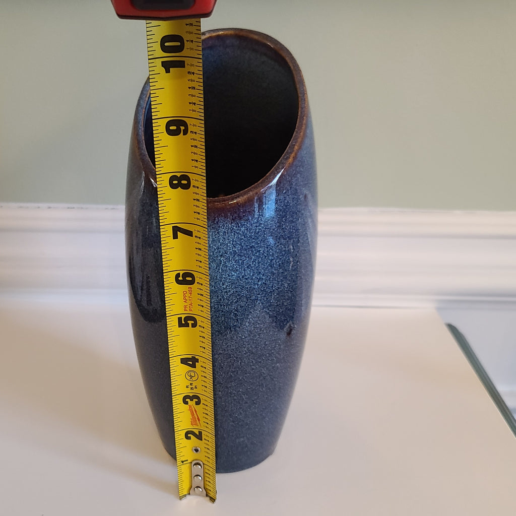 Asymmetrical Mid-Century Modern Style Glazed Stoneware Vase