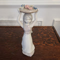 "Girl with a Basket of Flowers on Her Head", porcelain, painted, Europe, 2000-2015 (art. 34986)