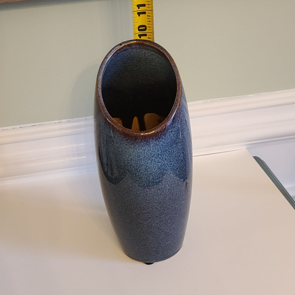 Asymmetrical Mid-Century Modern Style Glazed Stoneware Vase